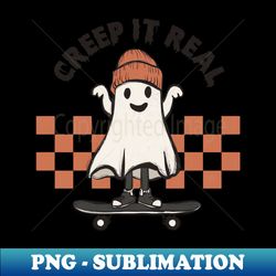halloween skateboard ghost shirt - Trendy Sublimation Digital Download