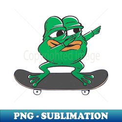 frog on skateboard - stylish sublimation digital download