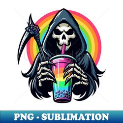 reaper drinking bubble tea - professional sublimation digital download