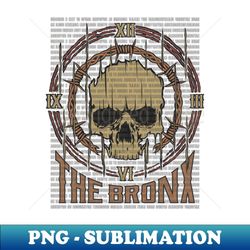 the bronx vintage skull - signature sublimation png file