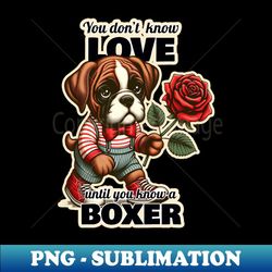 boxer valentine's day - modern sublimation png file