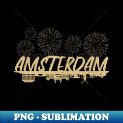 amsterdam skyline netherlands - exclusive sublimation digital file
