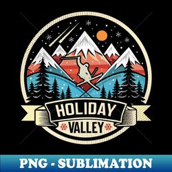 retro holiday valley ski - trendy sublimation digital download