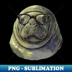 visionary manatee because even sea cows need glasses - vintage sublimation png download