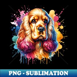 bright watercolor cocker spaniel - high-quality png sublimation download