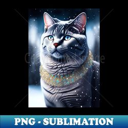 british shorthair makes winter wonderland magic - creative sublimation png download