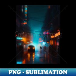 foggy city at night - digital sublimation download file