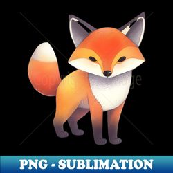 charming baby fox watercolor illustration - modern sublimation png file
