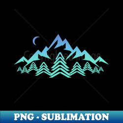 mountain landscape - stylish sublimation digital download