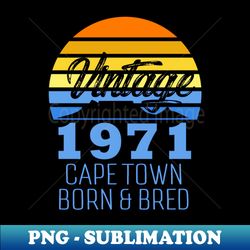 cape town born bred 1971 - premium png sublimation file