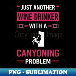 wine drinker canyoning canyon canyoneering 1 - sublimation-ready png file