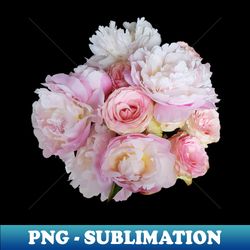 pink peony flowers and roses photo cutout - png sublimation digital download