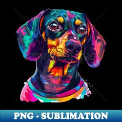 dachshund dog colorfull pop art design for dog onwer - exclusive sublimation digital file
