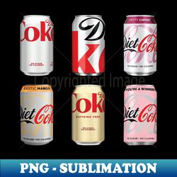 diet soda vintage cans - exclusive sublimation digital file