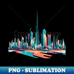 skyline dubai - trendy sublimation digital download