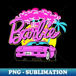 sport car barbie retro - instant png sublimation download