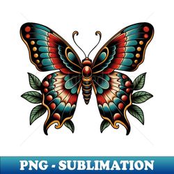 traditional american butterfly tattoo - png sublimation digital download