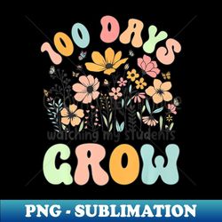 100 days of school teacher 100 days watching my student grow - premium png sublimation file