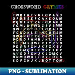 funny gay lgbtq adult naughty humor slang crossword gaymes puzzle - instant png sublimation download