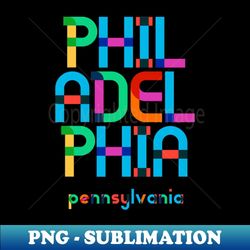 philadelphia pennsylvania mid century, pop art, - trendy sublimation digital download