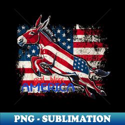 4th of july flying donkey - high-quality png sublimation download