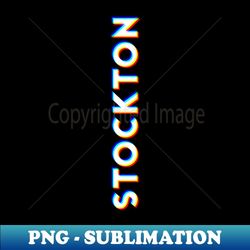 stockton california cmyk glitch type - vintage sublimation png download