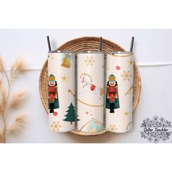 christmas nutcracker doll, tumbler 20 oz warp png, skinny tumbler designs png