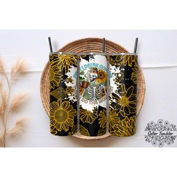 coffee sunflower, tumbler 20 oz warp png, skinny tumbler designs png