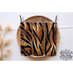 agate glitter tiger leopard 20 oz, tumbler 20 oz wrap png, skinny tumbler designs png