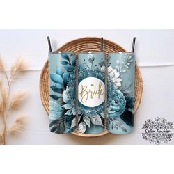 bride  florals 20 oz, tumbler 20 oz wrap png, skinny tumbler designs png