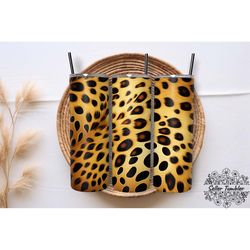 cheetah skin leopard 20 oz, tumbler 20 oz wrap png, skinny tumbler designs png