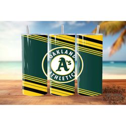 Oakland Athletics Tumbler 20 oz Wrap PNG, MLB Tumbler Wraps, Football Tumbler Wrap PNG