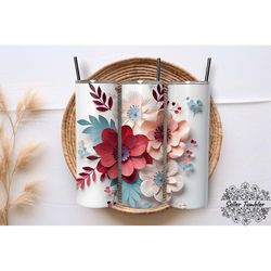 floral tumbler paper tumbler floral sublimation designs tumbler 20 oz wrap png, tumbler wraps, tumbler png, skinny clipa