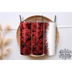 red roses tumbler tumbler 20 oz wrap png, tumbler wraps, tumbler png, skinny clipart