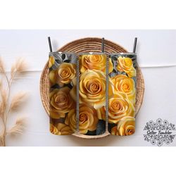 yellow roses wrap tumbler 20 oz wrap png, tumbler wraps, tumbler png, skinny clipart