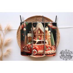 christmas car tumbler 20 oz wrap png, tumbler wraps, tumbler png, skinny clipart