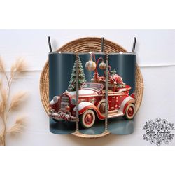 christmas car tumbler 20 oz wrap png, tumbler wraps, tumbler png, skinny clipart