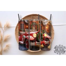 christmas car tumbler 20 oz wrap png, tumbler wraps, tumbler png, skinny clipart