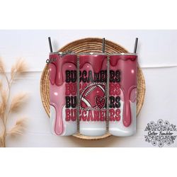 buccaneers 3d inflated football team tumbler 20 oz wrap, football tumbler, tumbler wrap, tumbler png, skinny tumbler