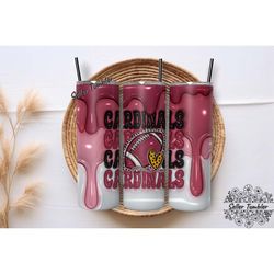 cardinals 3d inflated football team tumbler 20 oz wrap, football tumbler, tumbler wrap, tumbler png, skinny tumbler