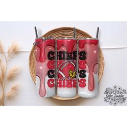 chiefs 3d inflated football team tumbler 20 oz wrap, football tumbler, tumbler wrap, tumbler png, skinny tumbler