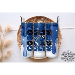 colts 3d inflated football team tumbler 20 oz wrap, football tumbler, tumbler wrap, tumbler png, skinny tumbler