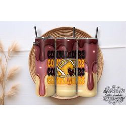 commandirs 3d inflated football team tumbler 20 oz wrap, football tumbler, tumbler wrap, tumbler png, skinny tumbler