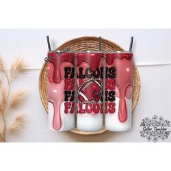 falcons 3d inflated football team tumbler 20 oz wrap, football tumbler, tumbler wrap, tumbler png, skinny tumbler