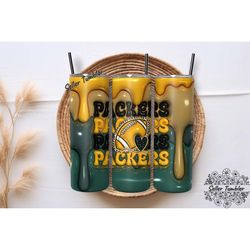 packers 3d inflated football team tumbler 20 oz wrap, football tumbler, tumbler wrap, tumbler png, skinny tumbler