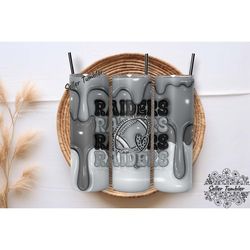 raiders 3d inflated football team tumbler 20 oz wrap, football tumbler, tumbler wrap, tumbler png, skinny tumbler