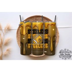 steelers 3d inflated football team tumbler 20 oz wrap, football tumbler, tumbler wrap, tumbler png, skinny tumbler