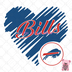 heart buffalo bills svg sport svg, heart svg, buffalo bills svg -pink bear shop