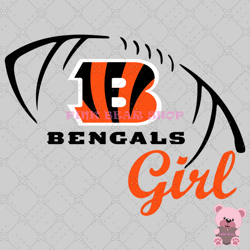 bengals girl svg,nfl svg, football svg file, football logo,nfl fabric, nfl football, sport svg -pink bear shop