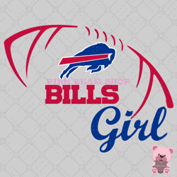 bills girl svg,nfl svg, football svg file, football logo,nfl fabric, nfl football, sport svg -pink bear shop